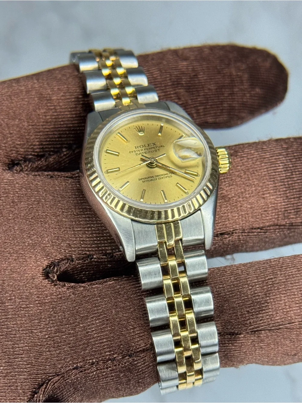 Rolex 69173 Two-Tone Ladies Datejust Champagne Dial Watch